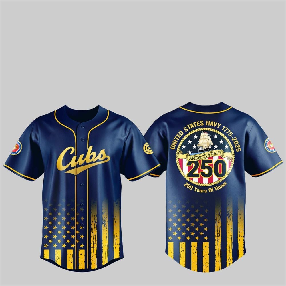 Cubs US NAVY 250th Birthday Celebration Jersey - Grishko.com T-Shirts, Hoodie, Sweatshirt | WearSparks.com (Image 1)