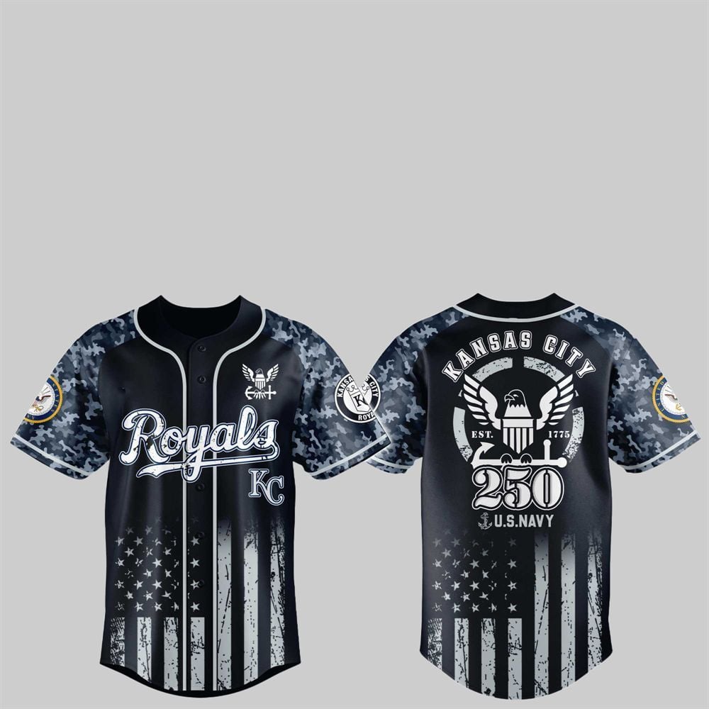 KC Royals 250th US NAVY Jersey 2025 - Grishko.com T-Shirts, Hoodie, Sweatshirt | WearSparks.com (Image 1)