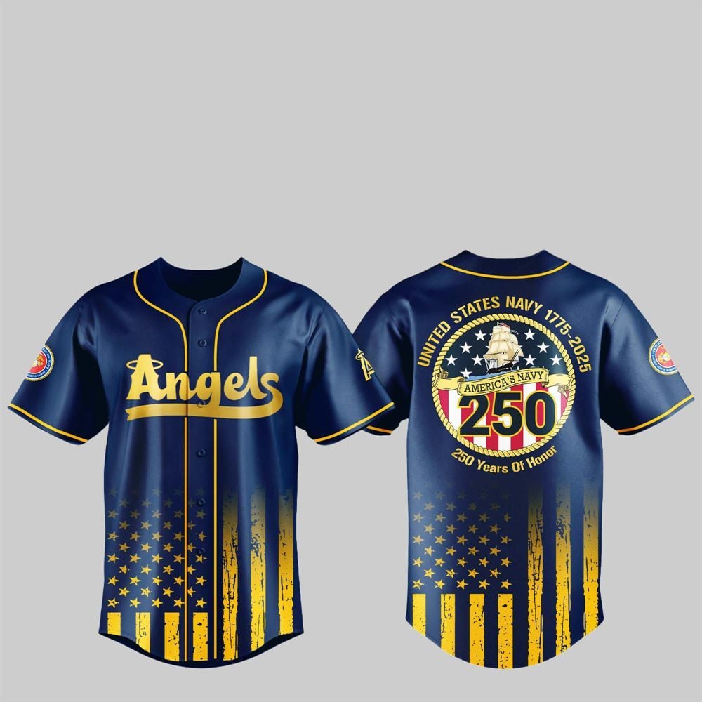 LA Angels US NAVY 250th Birthday Celebration Jersey - Grishko.com T-Shirts, Hoodie, Sweatshirt | WearSparks.com (Image 1)
