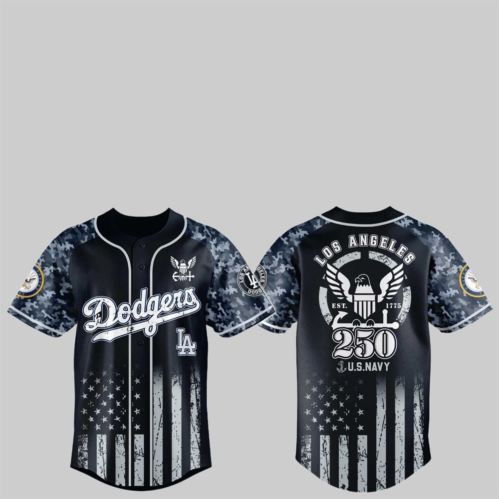 LA Dodgers 250th US NAVY Jersey 2025 - Grishko.com T-Shirts, Hoodie, Sweatshirt | WearSparks.com (Image 1)