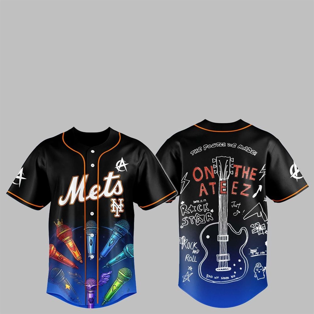 NY Mets ATEEZ 2025 World Tour Jersey - Grishko.com T-Shirts, Hoodie, Sweatshirt | WearSparks.com (Image 1)