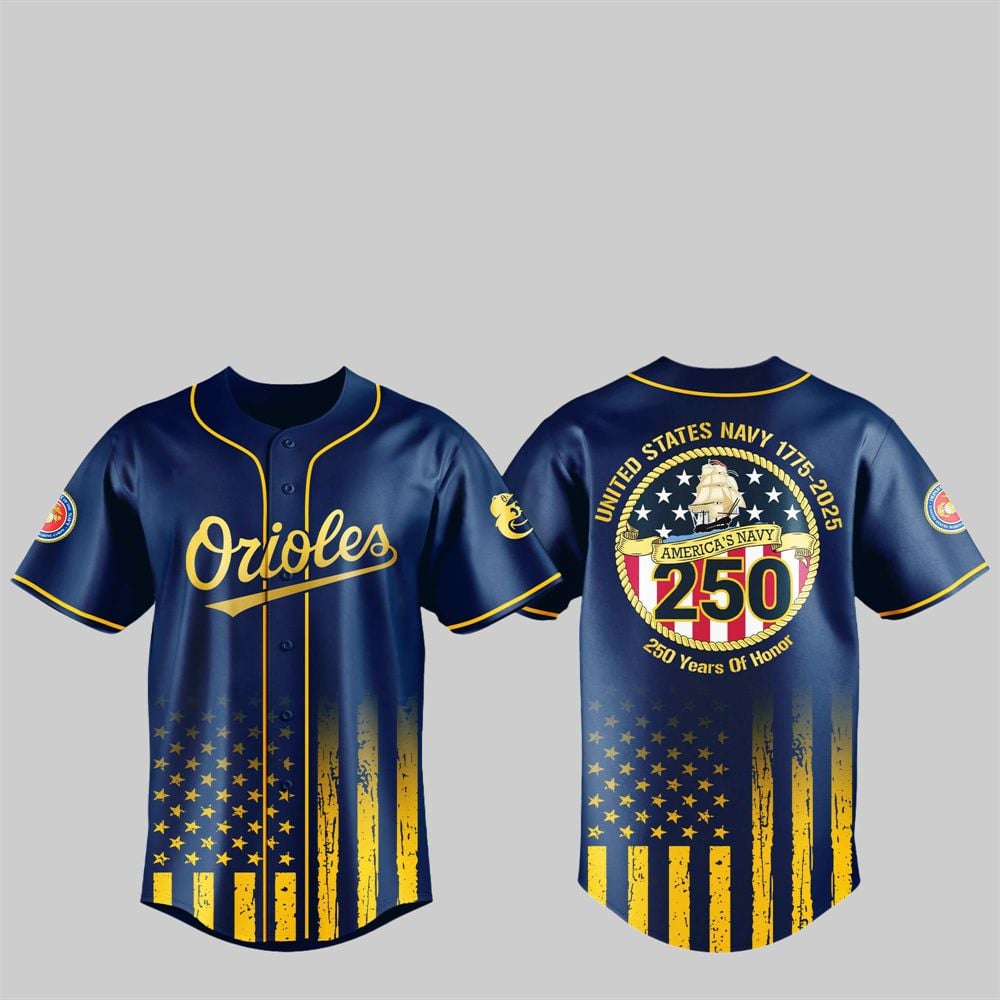 Orioles US NAVY 250th Birthday Celebration Jersey - Grishko.com T-Shirts, Hoodie, Sweatshirt | WearSparks.com (Image 1)