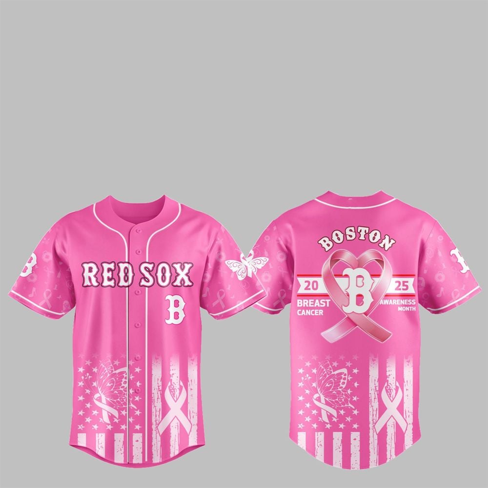 Red Sox 2025 Breast Cancer Awareness Month Jersey - Grishko.com T-Shirts, Hoodie, Sweatshirt | WearSparks.com (Image 1)