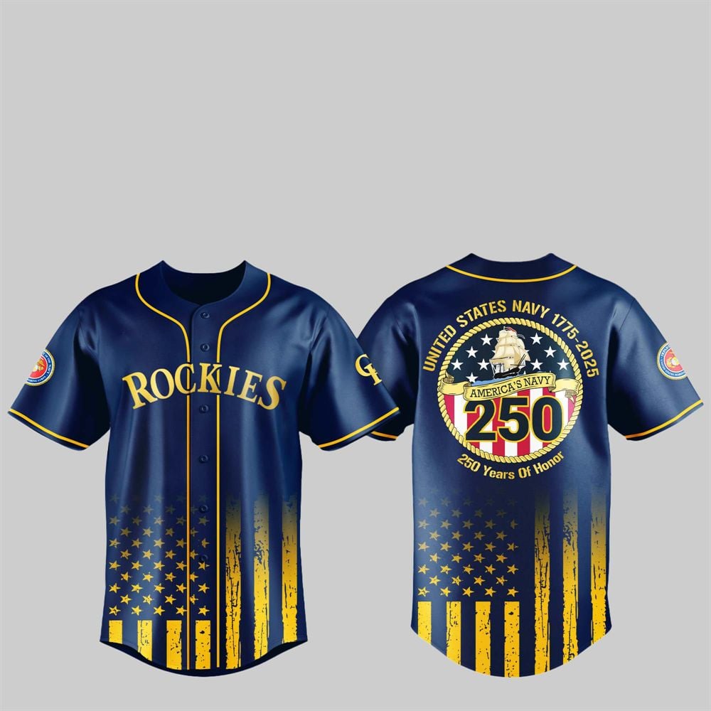 Rockies US NAVY 250th Birthday Celebration Jersey - Grishko.com T-Shirts, Hoodie, Sweatshirt | WearSparks.com (Image 1)