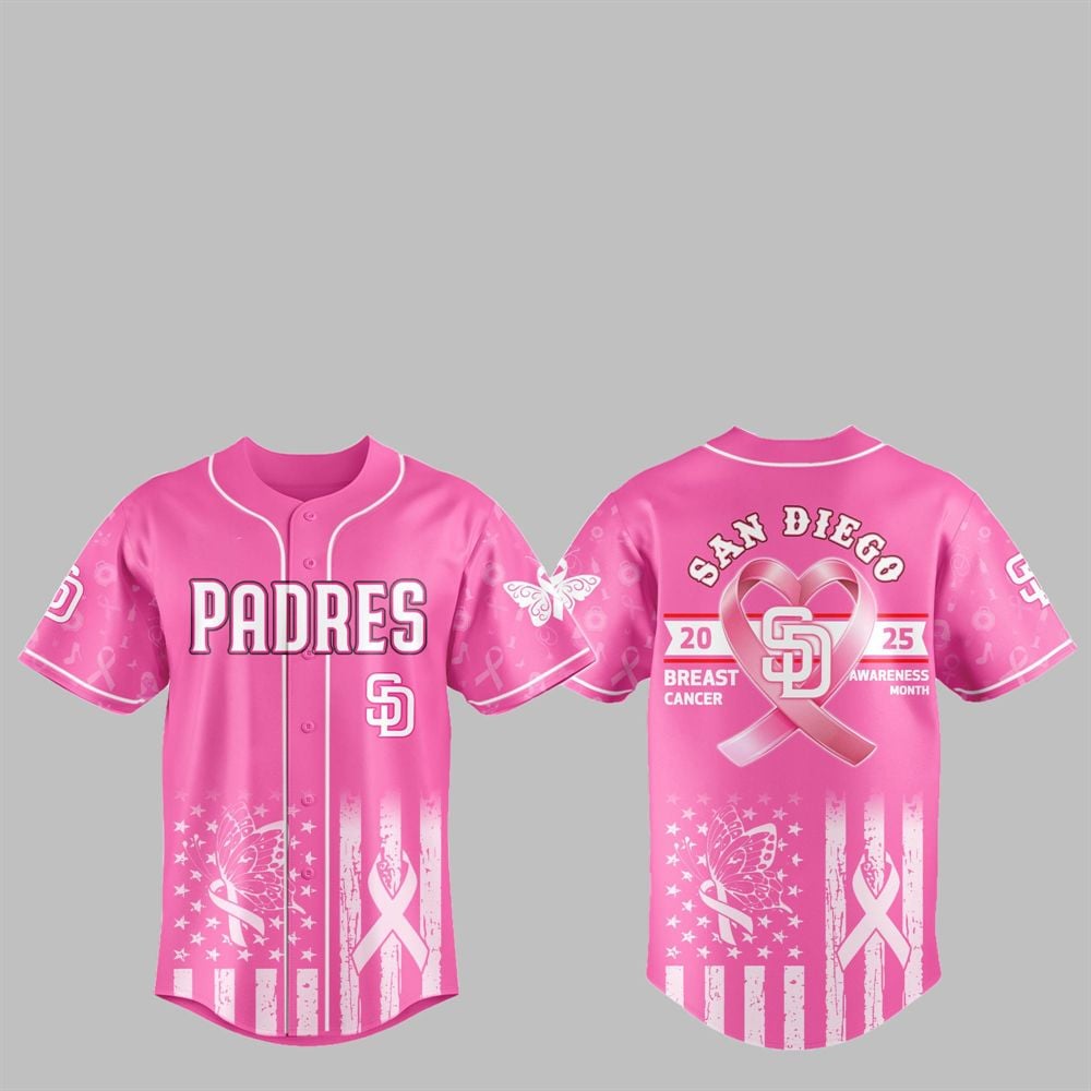 SD Padres 2025 Breast Cancer Awareness Month Jersey - Grishko.com T-Shirts, Hoodie, Sweatshirt | WearSparks.com (Image 1)