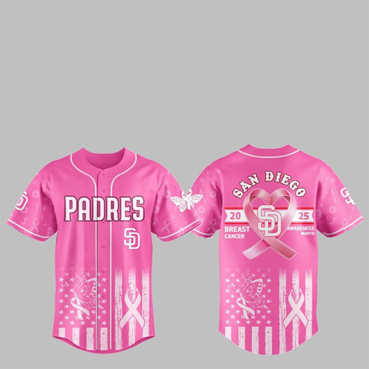 SD Padres 2025 Breast Cancer Awareness Month Jersey - Grishko.com T-Shirts, Hoodie, Sweatshirt | WearSparks.com (Image 1)