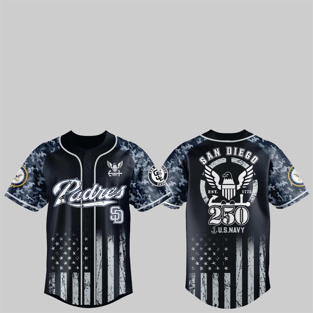 SD Padres 250th US NAVY Jersey 2025 - Grishko.com T-Shirts, Hoodie, Sweatshirt | WearSparks.com (Image 1)