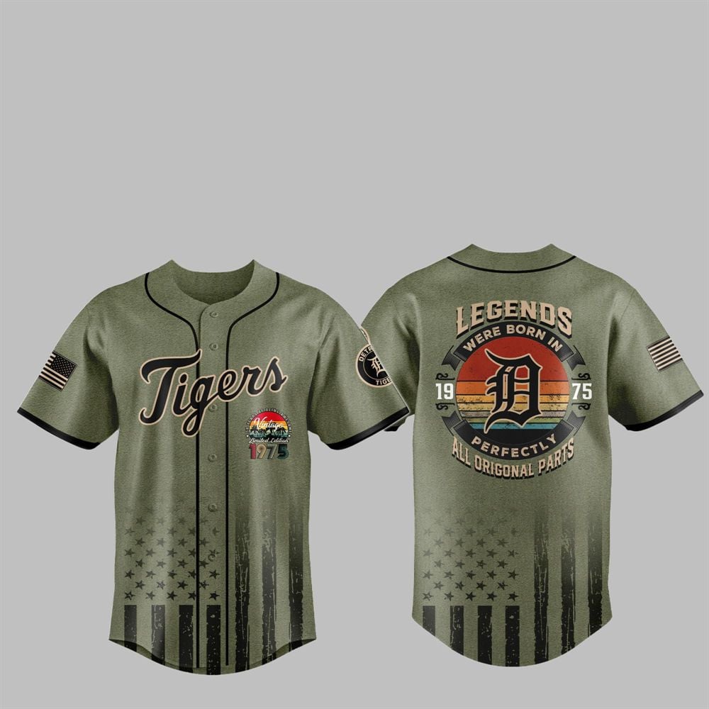 Tigers Legends Were Born 1975 Camo Jersey 2025 - Grishko.com T-Shirts, Hoodie, Sweatshirt | WearSparks.com (Image 1)