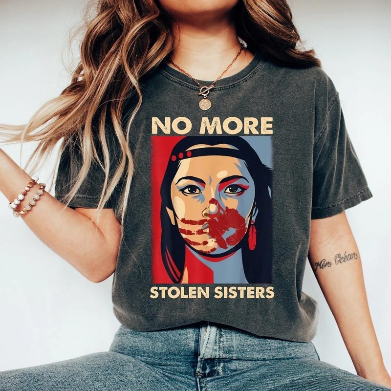 [100% COMFORT COLORS] No More Stolen Sister Shirt, American Native, MMIW Shirt, Indigenous Red Hand, Wear Red For My...