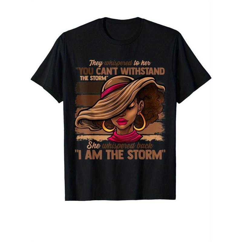 [100% Cotton] [Melanin Colors, I Am The Storm] Black Empowerment I Am The Storm Melanin Colors Women T-Shirt Hoodie,...