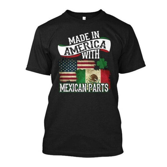 [100% Cotton] [Summer Comfortable Cotton Men's T-shirt] Made America Mexican Parts Cotton Men's T-shirt-Summer...