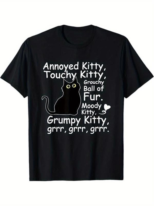 [100% Cotton] 100% Cotton Funny Annoyed Kitty Touchy Kitty Grouchy Ball Of Fur T-Shirt Hoodie, Sweatshirt | WearSparks.com