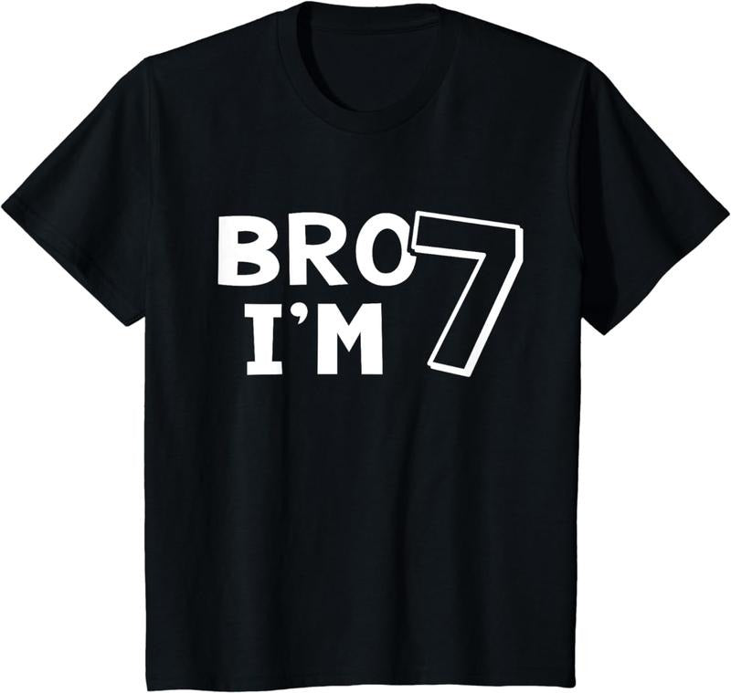 [100% Cotton] 7th Birthday Shirt Boy Bro I&reg;m 7 Year Old Seven Seventh T-Shirt Hoodie, Sweatshirt | WearSparks.com