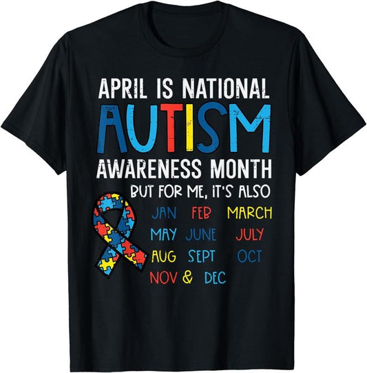 [100% Cotton] April National Autism Awareness Month Ribbon Men Women Kids T-Shirt Hoodie, Sweatshirt | WearSparks.com