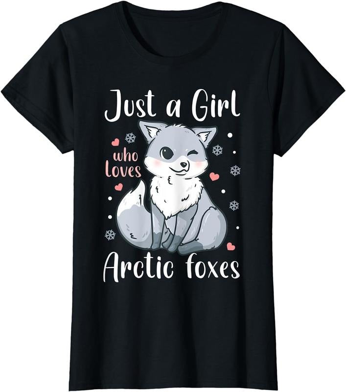 [100% Cotton] Arctic Fox Just a Girl Who Loves Arctic Foxes T-Shirt Hoodie, Sweatshirt | WearSparks.com