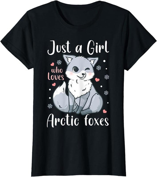 [100% Cotton] Arctic Fox Just a Girl Who Loves Arctic Foxes T-Shirt Hoodie, Sweatshirt | WearSparks.com