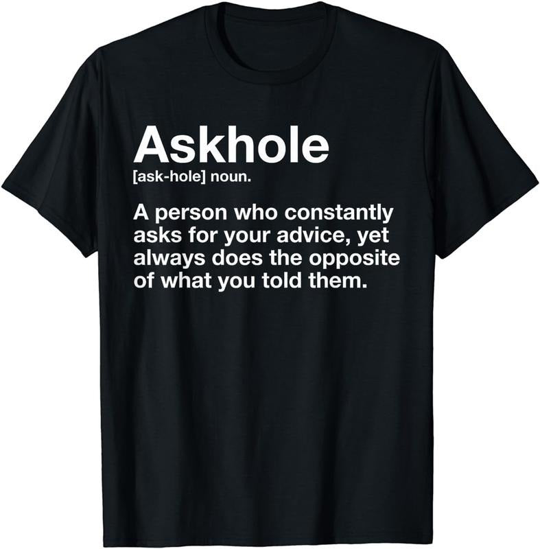 [100% Cotton] Askhole Definition Hilarious Gag Dictionary Adult T-Shirt Hoodie, Sweatshirt | WearSparks.com