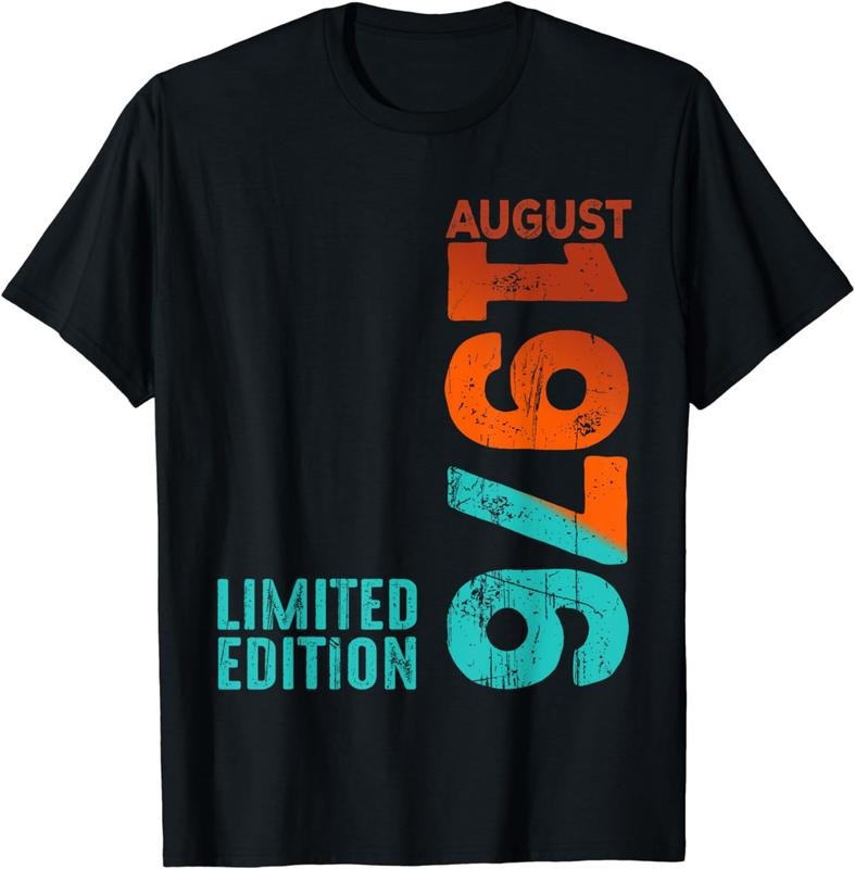 [100% Cotton] August 1976 Year 1976 Retro 1976 Vintage 1976 Since 1976 T-Shirt Hoodie, Sweatshirt | WearSparks.com