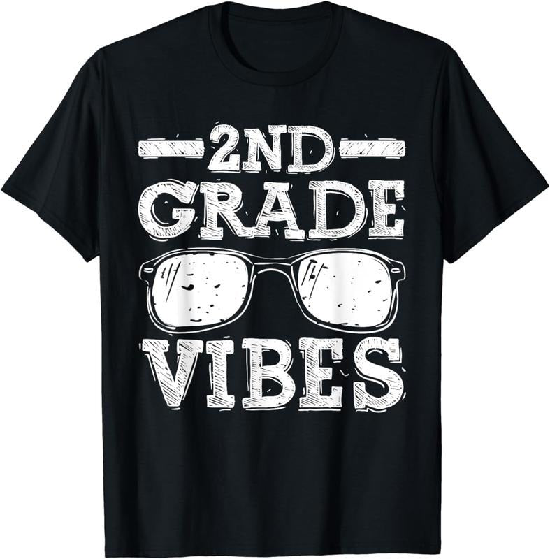[100% Cotton] Back To School 2nd Grade Vibes Shirt, First Day Teacher kids T-Shirt Hoodie, Sweatshirt | WearSparks.com