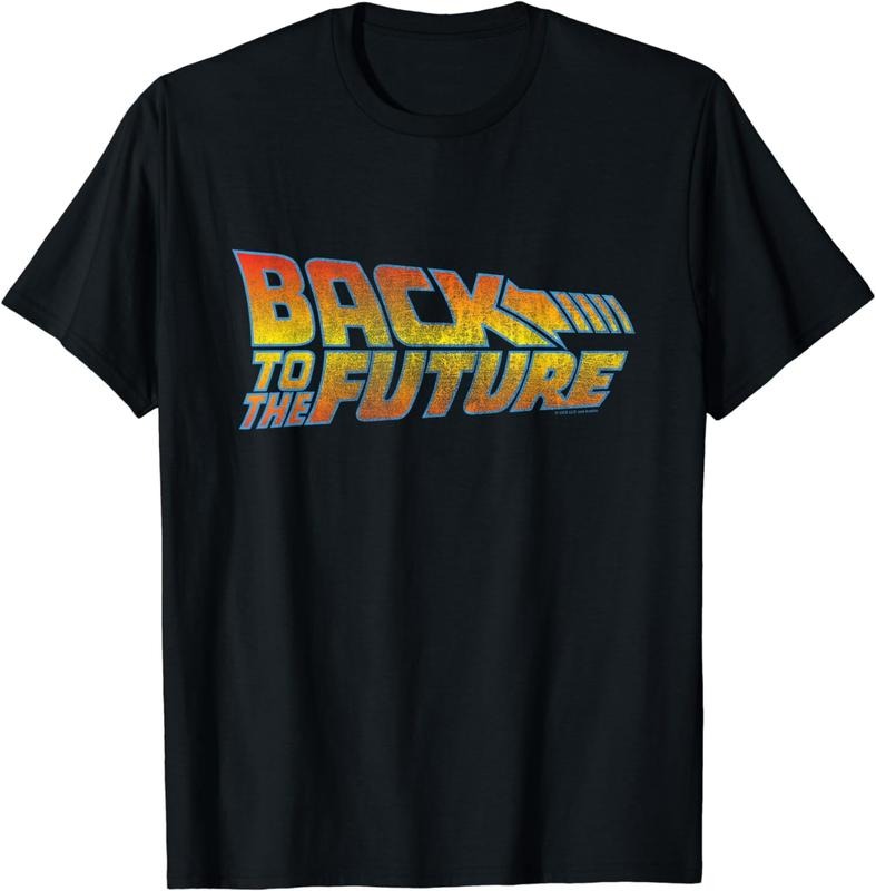[100% Cotton] Back to the Future Distressed Logo T-Shirt Hoodie, Sweatshirt | WearSparks.com