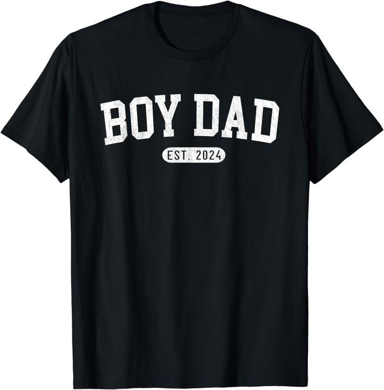 [100% Cotton] Boy Dad Est 2024 Boy Dad To Be Gifts New Boy Dad T-Shirt Hoodie, Sweatshirt | WearSparks.com