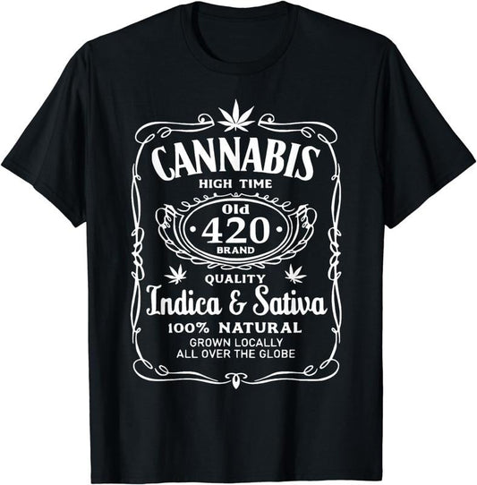 [100% Cotton] Cannabis High Time Old 420 Quality Indica & Sativa Weed T-Shirt Hoodie, Sweatshirt | WearSparks.com