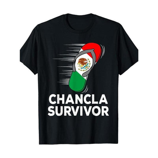 [100% Cotton] Chancla Survivor Mexico Funny Mexican Flag Joke Gift Idea T-Shirt Hoodie, Sweatshirt | WearSparks.com