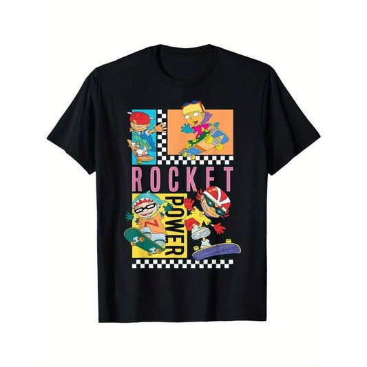 [100% Cotton] Checkerboard Rocket Power Grid Design T-Shirt, Men's crew neck T-shirt Hoodie, Sweatshirt | WearSparks.com