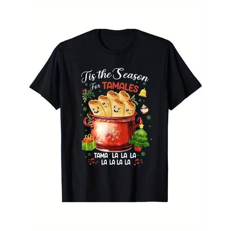 [100% Cotton] Christmas T-Shirt: Tis The Season For Tamales Mexican Food Outfits Hoodie, Sweatshirt | WearSparks.com