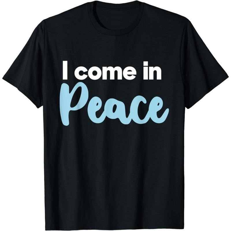 [100% Cotton] Cotton Short Sleeve I Come in Peace Funny and Cute Valentine's Day Couple Party T-Shirt for Men Women...