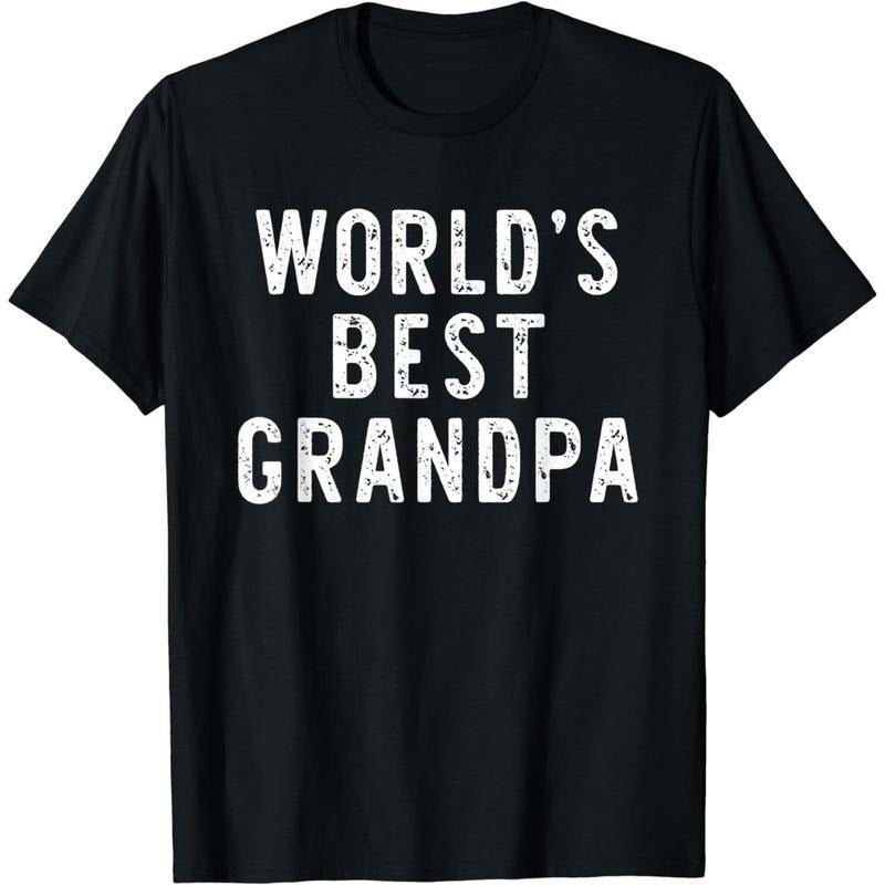 [100% Cotton] Cotton Short Sleeve World's Best Grandpa Funny Family T-Shirt for Men Women Hoodie, Sweatshirt | WearSparks.com
