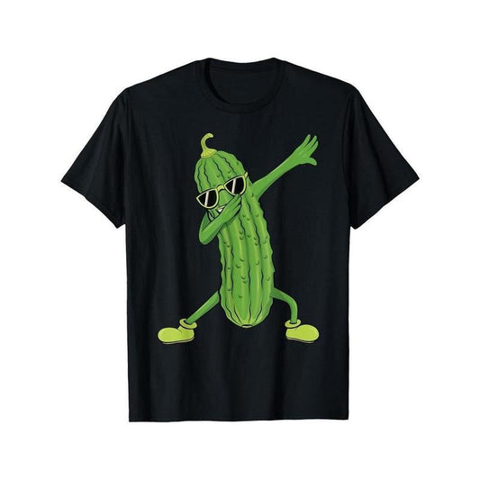 [100% Cotton] Dabbing Pickle Dancing Cucumber lover Funny Shirt Gifts T-Shirt Cotton Fun Design DIYMen's Soft breathable...