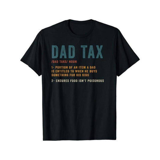 [100% Cotton] Dad Tax T-shirt, Trendy Cotton Tops Short Sleeve, Street Style Short Sleeve Tee Hoodie, Sweatshirt