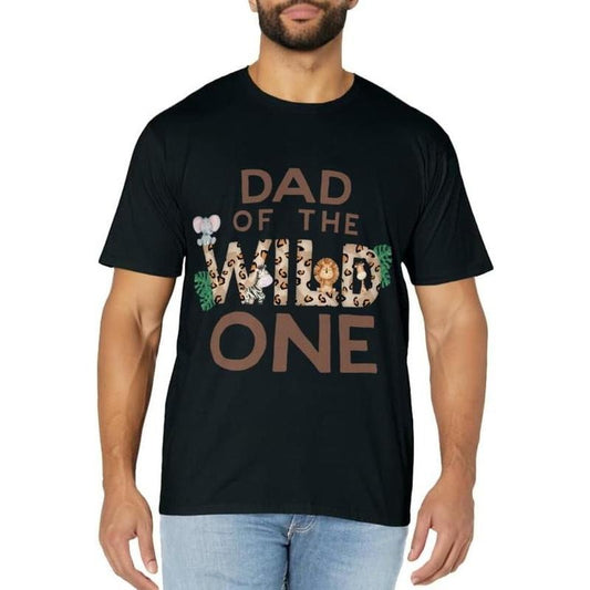 [100% Cotton] Dad of The Wild One Animal Safari 1st Birthday Theme Family T-Shirt Hoodie, Sweatshirt | WearSparks.com