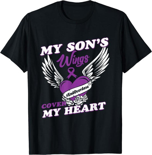 [100% Cotton] Drug Overdose Awareness T-Shirt Purple Ribbon gifts Hoodie, Sweatshirt | WearSparks.com