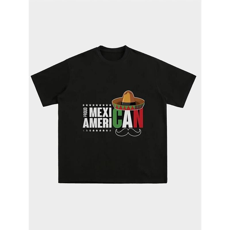 [100% Cotton] Everyday Comfort | Proud Mexican American Graphic Tee - Men's Casual Cotton T-Shirt with "The Mexican...