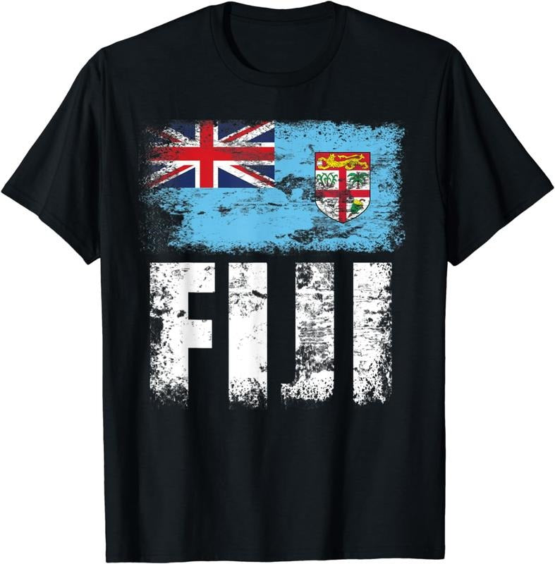 [100% Cotton] Fiji Flag T-Shirt | Fijian Flag Tee Hoodie, Sweatshirt | WearSparks.com