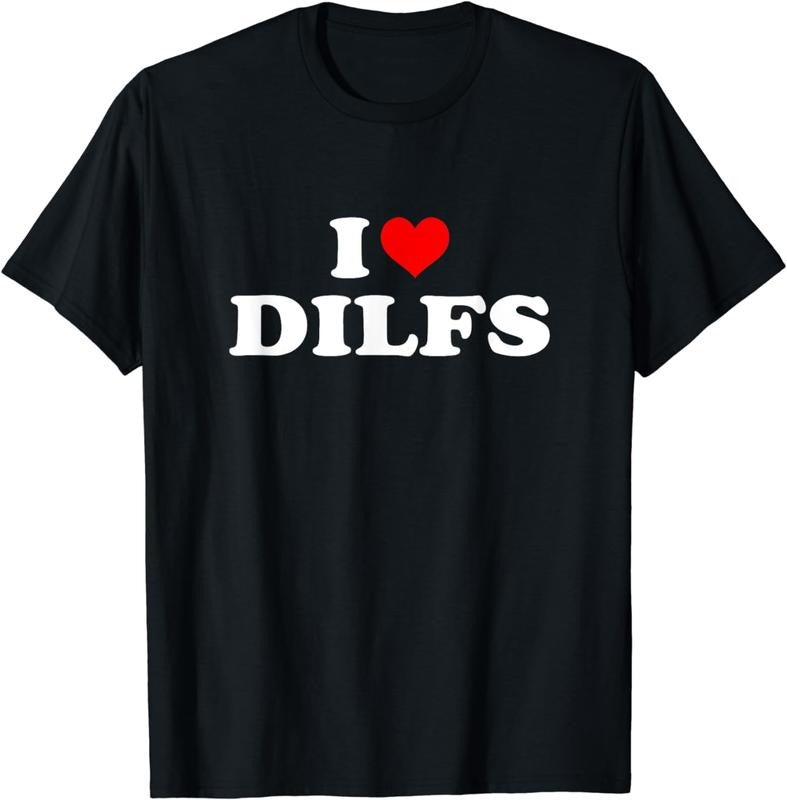 [100% Cotton] Funny I Love DILFs I heart DILFs Red Heart Cool T-Shirt Hoodie, Sweatshirt | WearSparks.com