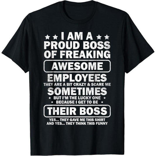 [100% Cotton] Funny Proud Boss Employee Appreciation Office Men Funny Boss T-Shirt Hoodie, Sweatshirt | WearSparks.com