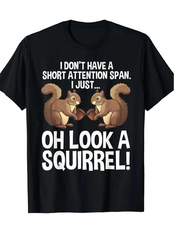 [100% Cotton] Funny Squirrel Design Tee for Men and Women Chipmunk Pet Lovers Humorous Graphic Print Hoodie, Sweatshirt