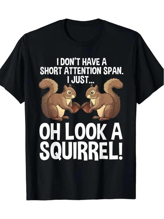 [100% Cotton] Funny Squirrel Design Tee for Men and Women Chipmunk Pet Lovers Humorous Graphic Print Hoodie, Sweatshirt