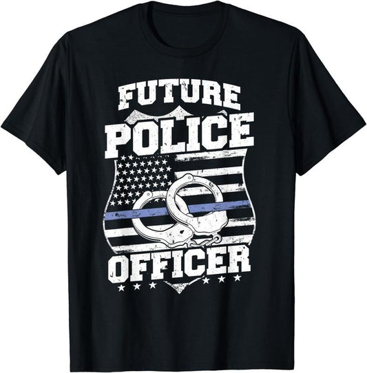 [100% Cotton] Future Police Officer Cop Blue Line T-Shirt Hoodie, Sweatshirt | WearSparks.com