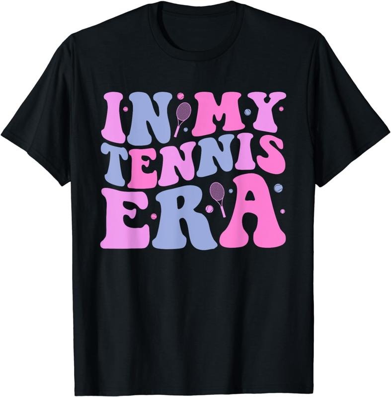 [100% Cotton] Groovy In My Tennis Era Funny Retro Tennis Player Sport T-Shirt Hoodie, Sweatshirt | WearSparks.com
