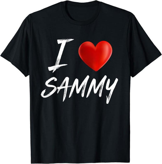 [100% Cotton] I Love Heart SAMMY Family Name T Shirt Hoodie, Sweatshirt | WearSparks.com
