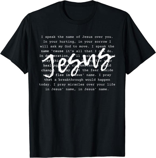 [100% Cotton] I Speak The Name Of Jesus Vintage Christian Faith Prayer T-Shirt Hoodie, Sweatshirt | WearSparks.com