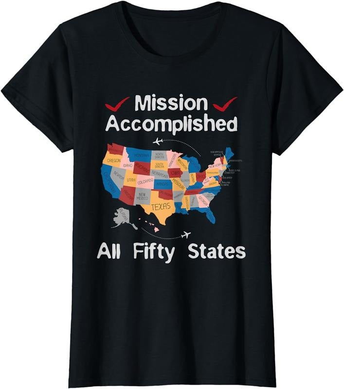 [100% Cotton] I did it! Visit all 50 USA states design Road Trip Vacation T-Shirt Hoodie, Sweatshirt | WearSparks.com