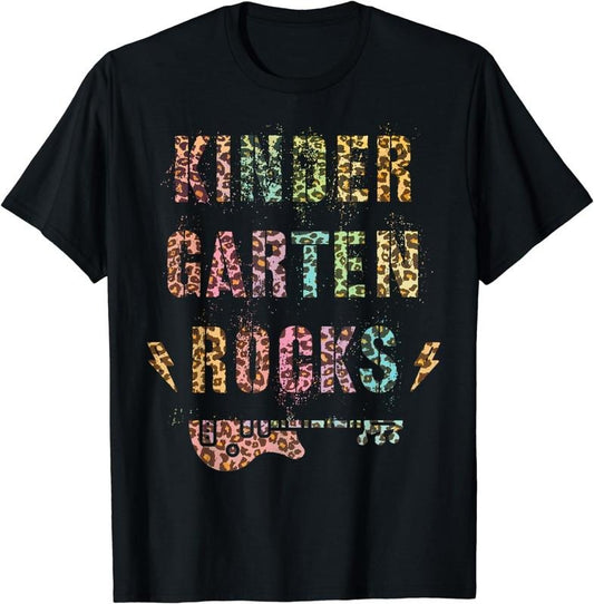 [100% Cotton] KINDERGARTEN ROCKS Reading Teacher Star Crew Kinder Vibes T-Shirt Hoodie, Sweatshirt | WearSparks.com