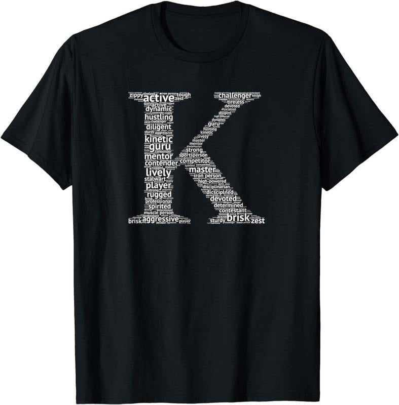 [100% Cotton] Letter K Words Cloud T-Shirts Hoodie, Sweatshirt | WearSparks.com