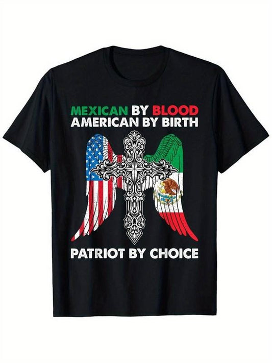 [100% Cotton] Lightweight Design, Patriotic Mexican-American Heritage T-Shirt Hoodie, Sweatshirt | WearSparks.com