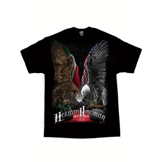 [100% Cotton] MEXICAN AMERICAN Men'S Tee  Comfortable Cotton Men'S Round Neck Short Sleeves T-shirt Hoodie, Sweatshirt